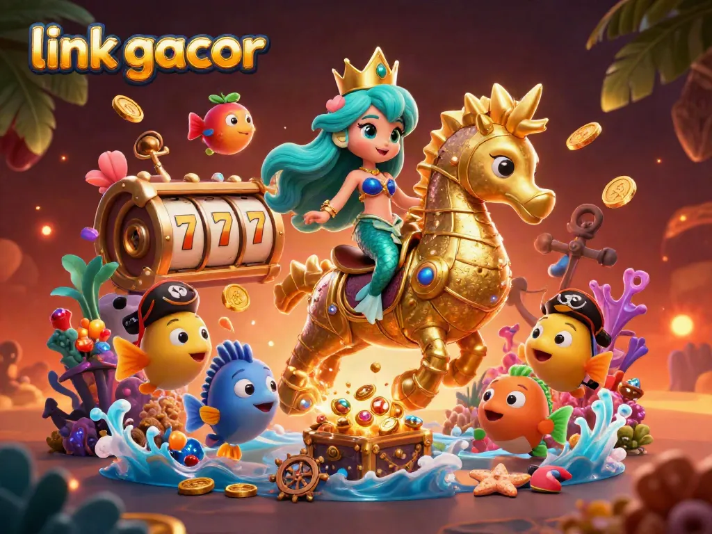 Experience the thrill of slots with the enchanting link gacor-themed underwater scene and characters.