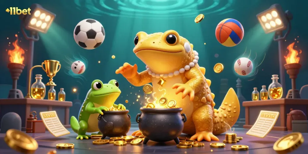 Engage with thrilling games at 11bet with gold coins, sports elements, and magical characters.