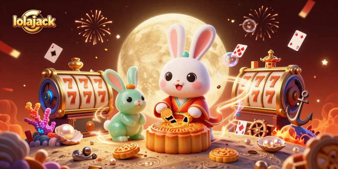 Spin winning jackpots at Lolajack Casino with an exciting 3D illustration of a moon rabbit!